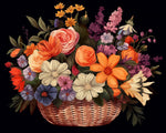 Classic wildflower basket paint by numbers kit for beginners