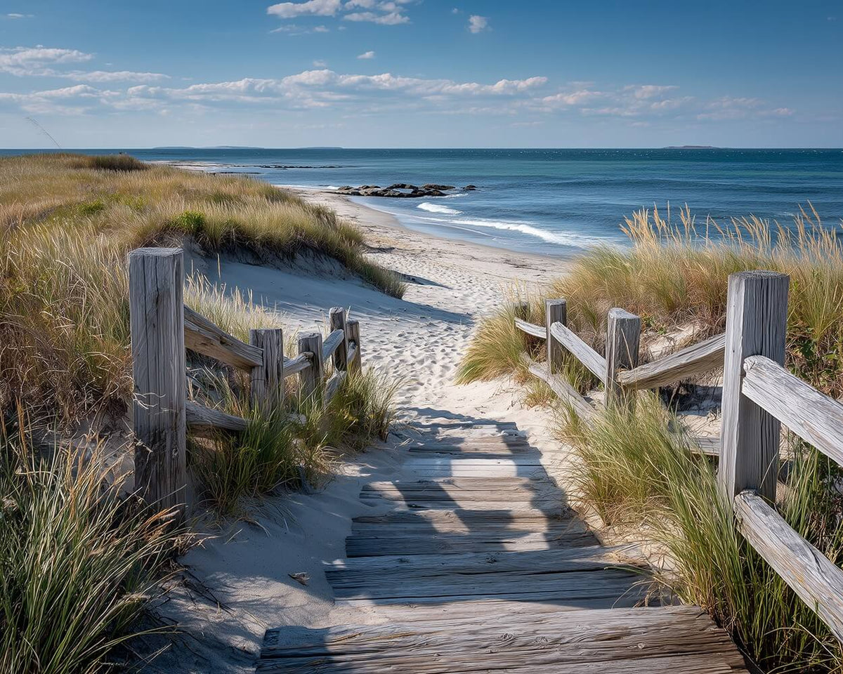 Coastal boardwalk to beach paint by numbers kit for beginners
