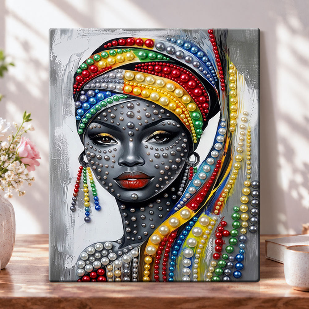 Colourful beaded beauty pearl diamond painting kit for beginners
