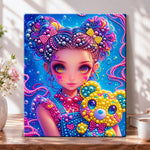 Colourful beaded doll pearl diamond painting kit for beginners