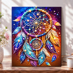 Colourful pearl dreamcatcher pearl diamond painting kit for beginners