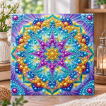 Colourful pearl mandala flower pearl diamond painting kit for beginners