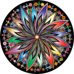 Colourful circular mandala cross stitch kit for beginners