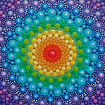 Colourful dot mandala cross stitch kit for beginners