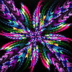 Colourful feather burst mandala cross stitch kit for beginners