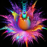 Colourful firework flower burst cross stitch kit for beginners