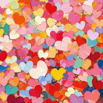 Colourful heart collage cross stitch kit for beginners