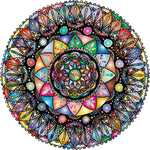 Colourful intricate mandala cross stitch kit for beginners