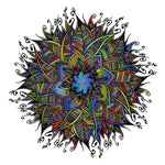 Colourful line art mandala cross stitch kit for beginners
