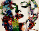 Colourful marilyn monroe pop art paint by numbers kit for beginners