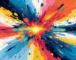 Colourful paint splash cross stitch kit for beginners