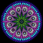 Colourful petal mandala cross stitch kit for beginners