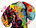 Colourful pop art beagle portrait cross stitch kit for beginners