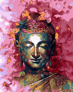 Colourful pop art buddha portrait cross stitch kit for beginners