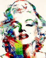 Colourful pop art marilyn monroe cross stitch kit for beginners