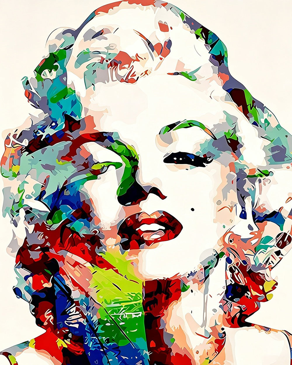 Colourful pop art marilyn monroe cross stitch kit for beginners