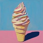 Colourful swirl ice cream cross stitch kit for beginners