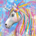 Colourful unicorn with dreamcatcher cross stitch kit for beginners