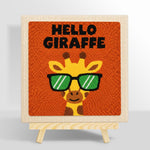 Cool giraffe with glasses punch needle kit for beginners