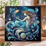 Cosmic starry mermaid pearl diamond painting kit for beginners