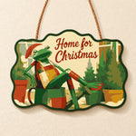 Cosy christmas retreat paint by numbers door hanger finished design