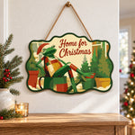 Cosy christmas retreat paint by numbers door hanger as indoor wall decor