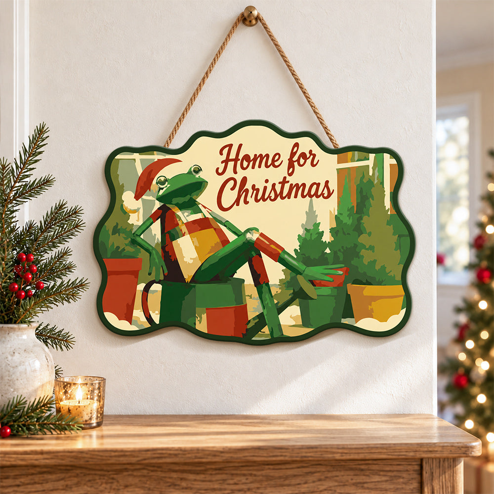 Cosy christmas retreat paint by numbers door hanger as indoor wall decor