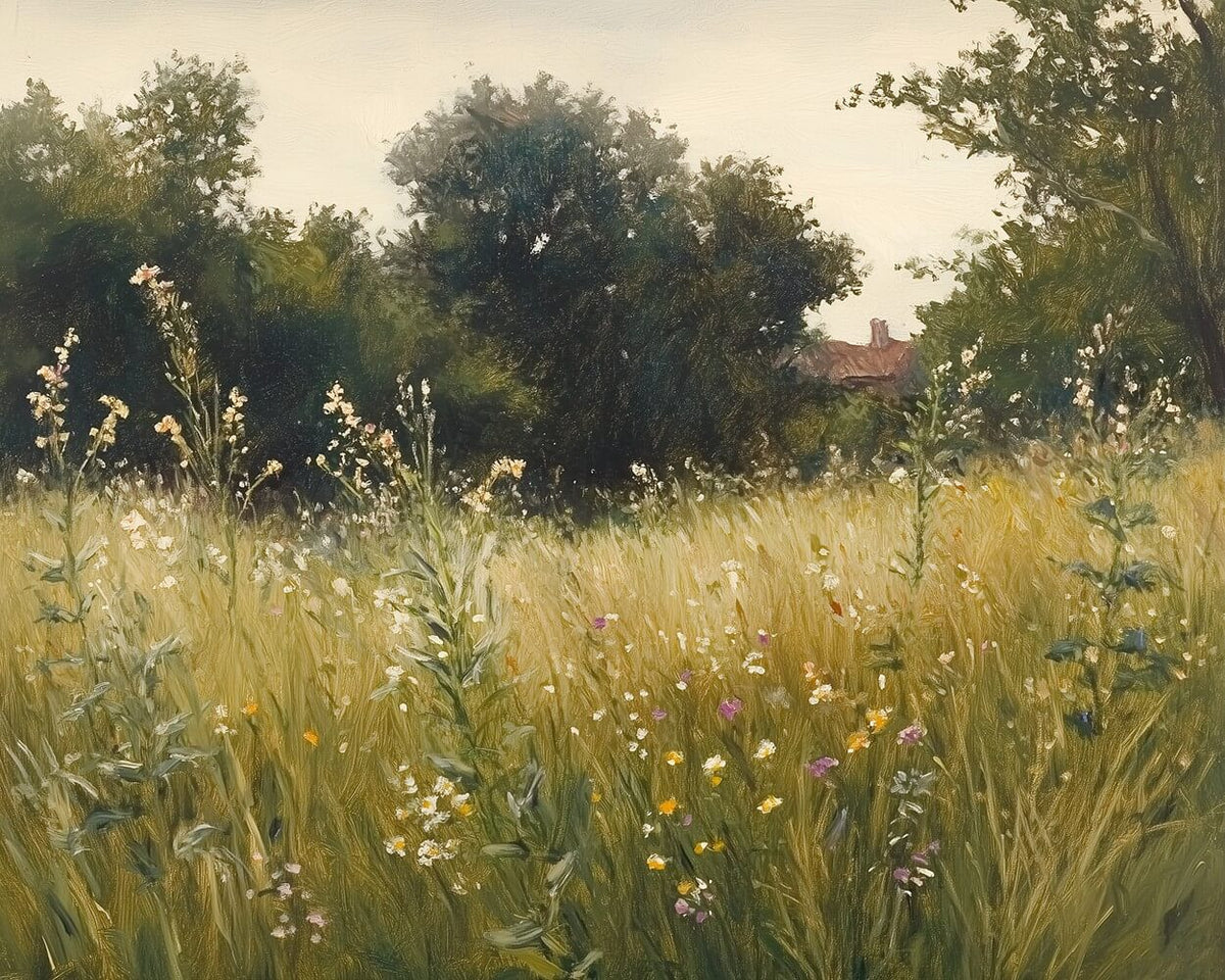 Cosy wildflower meadow paint by numbers kit for beginners