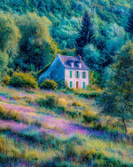 Cottage in a wildflower valley cross stitch kit for beginners