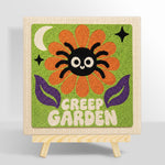 Creep garden spider flower punch needle kit for beginners