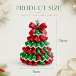 DIY Crochet Christmas Tree Kit finished size measuring approximately 15cm tall and 8cm wide