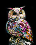 Crystal jewelled owl cross stitch kit for beginners