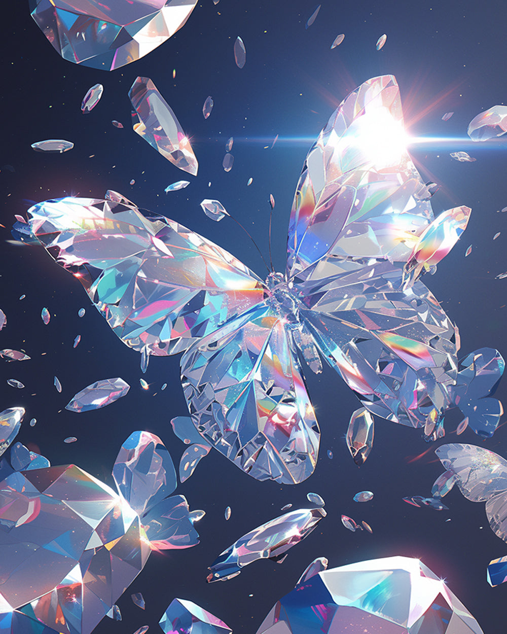 Crystal prism butterfly cross stitch kit for beginners