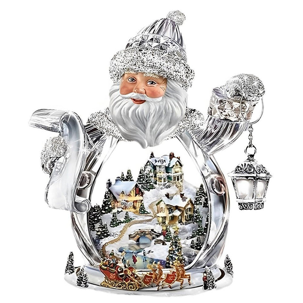 Crystal santa claus snow globe cross stitch kit for beginners