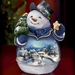 Crystal snowman snow globe cross stitch kit for beginners