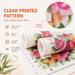 Clear printed custom cross stitch canvas with easy-to-read symbols and patterns