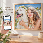 Upload your photo to create a custom diamond painting kit from your favorite picture
