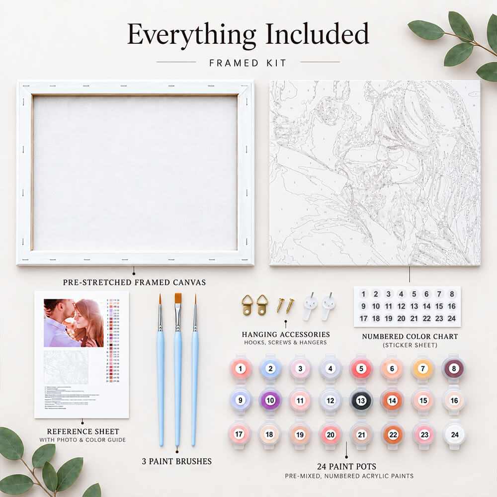 Custom Paint by Numbers Kit Accessories Display