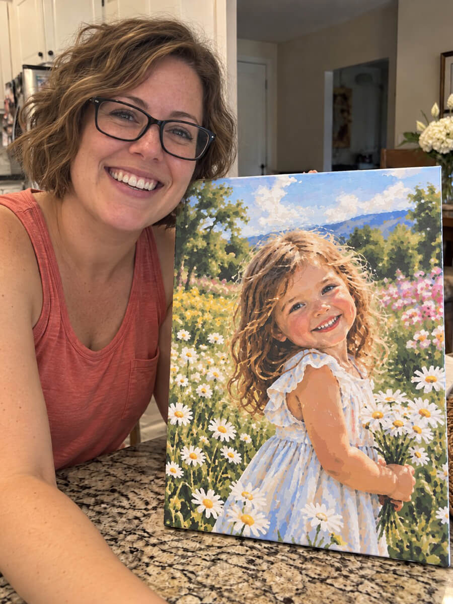 Custom Paint by Numbers Kit Customer Photo