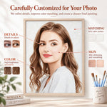 Custom paint by numbers portrait with detail and colour adjustments for a better result
