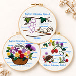 Cute animal themed stitch work embroidery kit