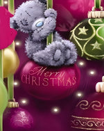 Cute bear on a bauble cross stitch kit for beginners