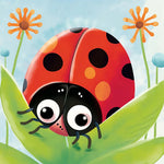 Cute cartoon ladybird on a leaf cross stitch kit for beginners