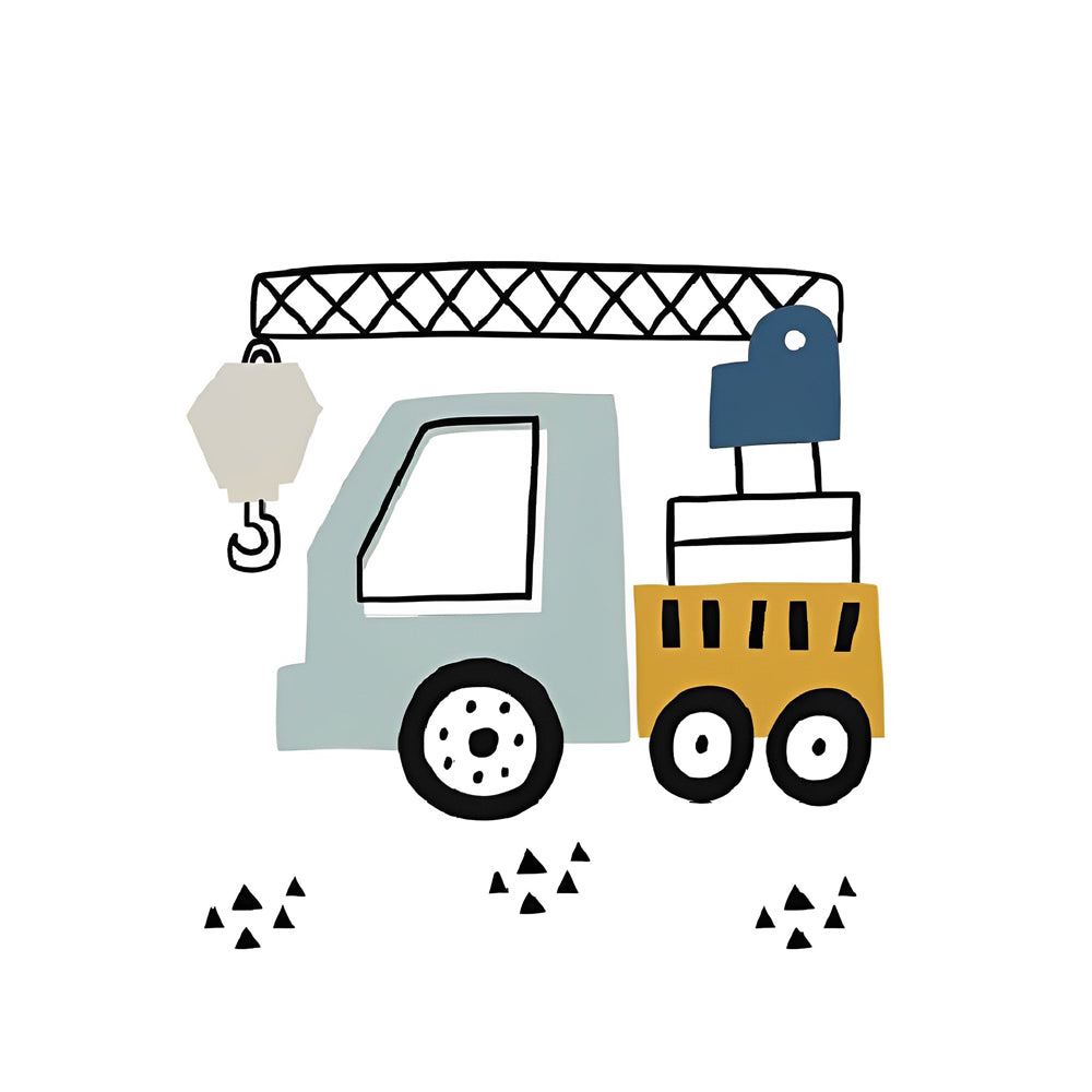 Cute cartoon mobile crane cross stitch kit for beginners