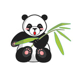 Cute cartoon panda with bamboo cross stitch kit for beginners