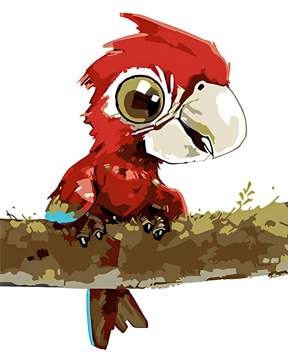 Cute cartoon parrot cross stitch kit for beginners