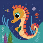 Cute cartoon seahorse cross stitch kit for beginners