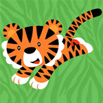 Cute cartoon tiger cub cross stitch kit for beginners