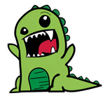 Cute green monster dinosaur cross stitch kit for beginners