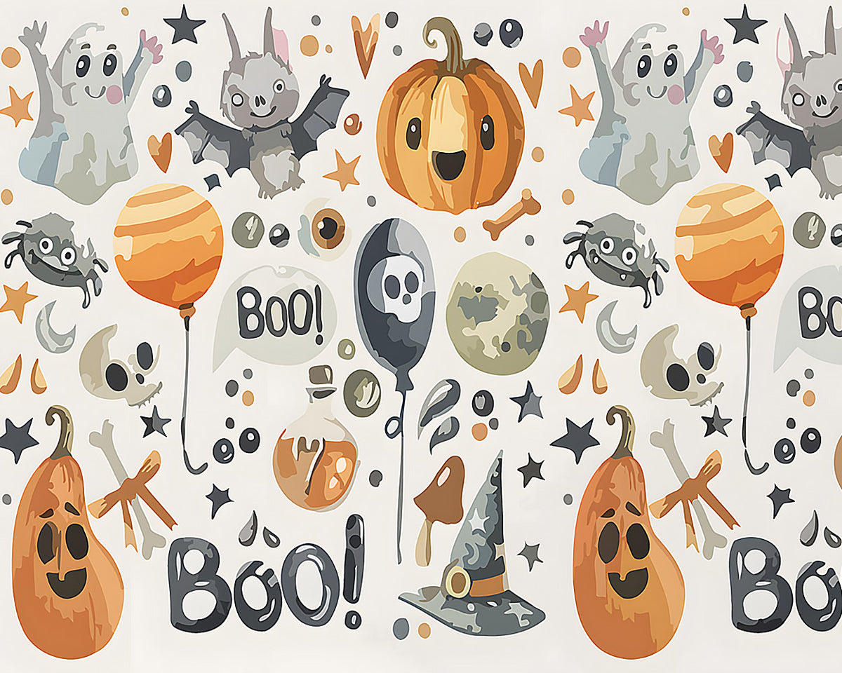 Cute halloween pattern cross stitch kit for beginners